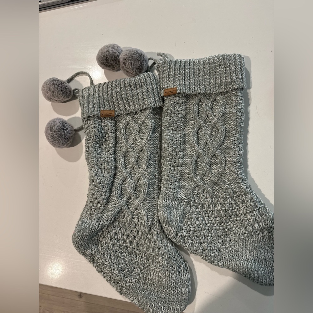 UGG Gray Knit Holiday Stockings